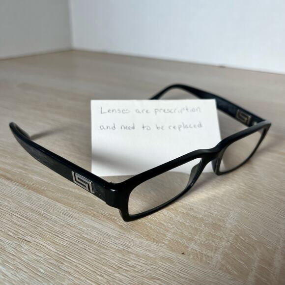 Versace Mod 3102 GB1 Eyeglasses Black Frames PARTS ONLY 52-17-140 - Picture 1 of 12